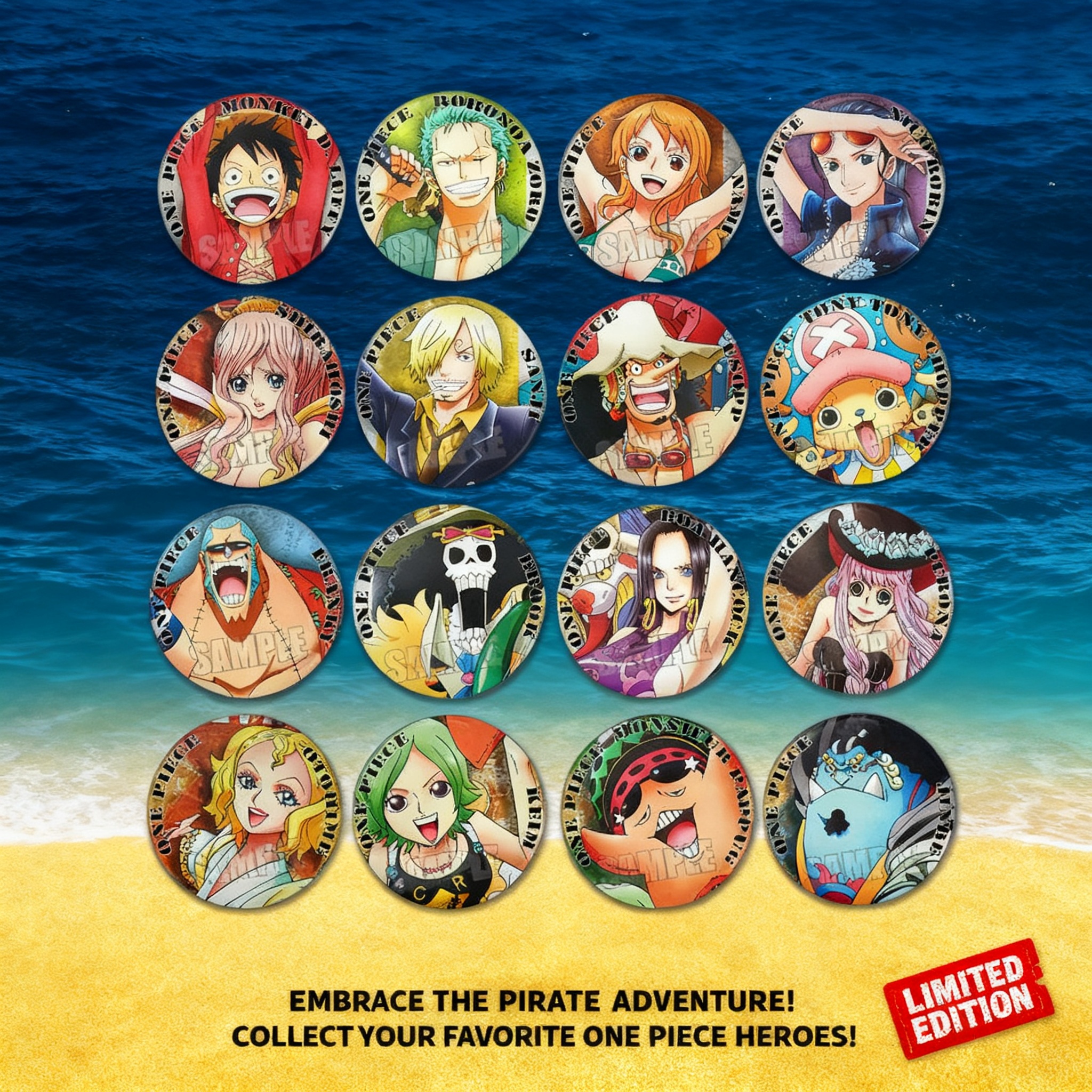 One Piece Anime Badge Two Year - Anime One Piece Merchandise บทวิจารณ์และราคา