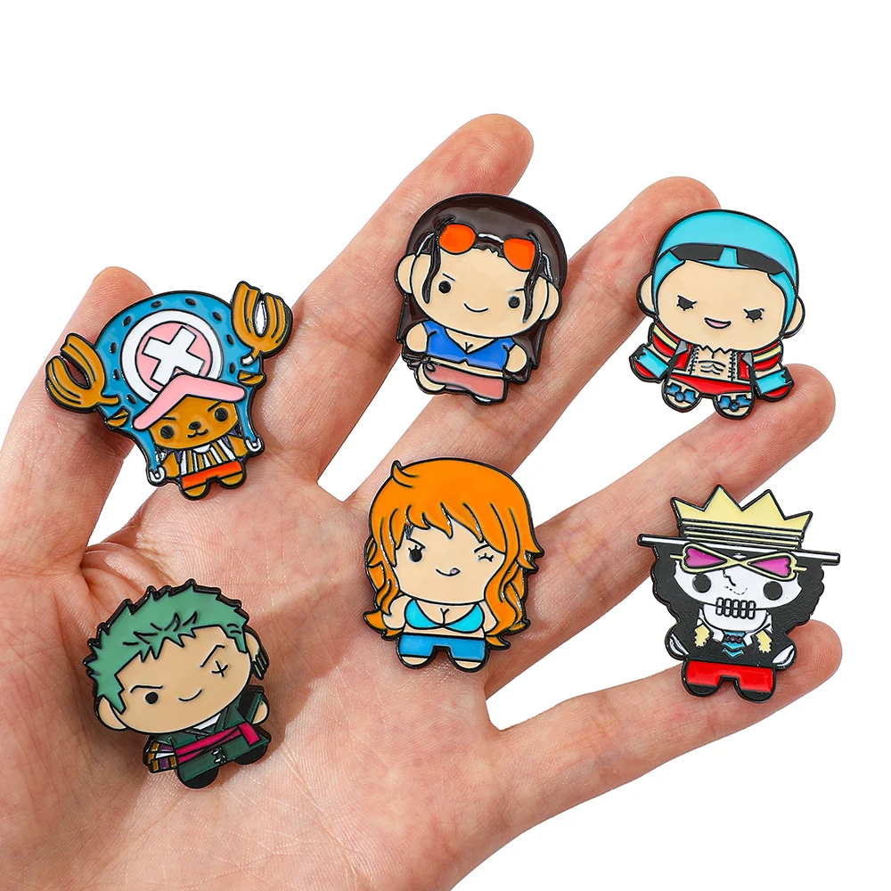 9 Pcs Creative Cartoon Brooch  - Anime One Piece Merchandise บทวิจารณ์และราคา